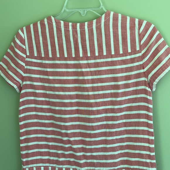J. Crew Boathouse Striped Dress Chambray Size 2 - Picture 7 of 13